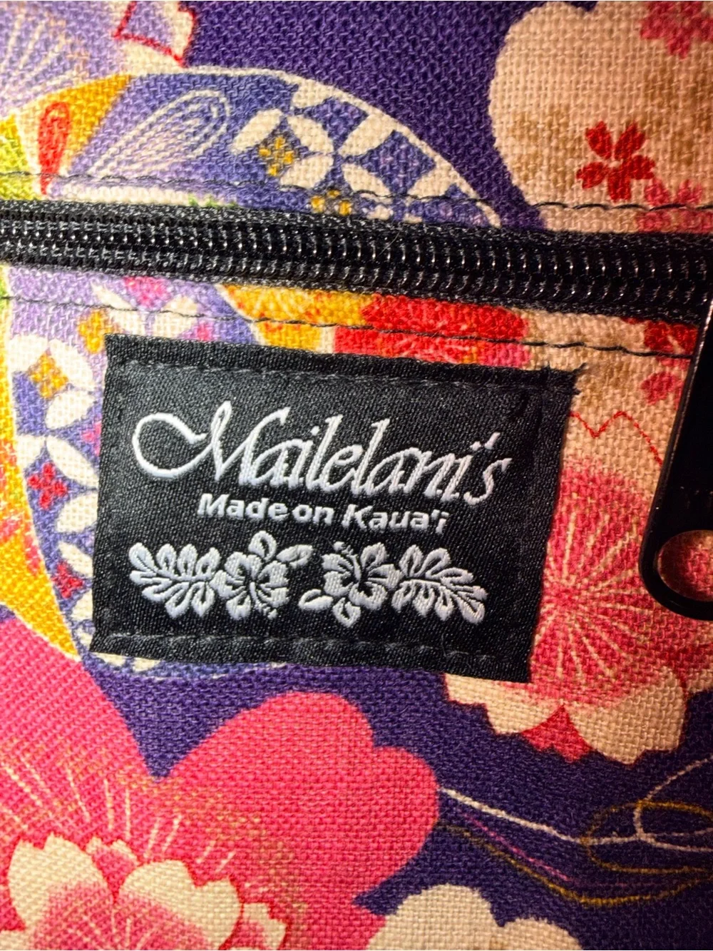 Mailelani’s Made on Kaua‘i Hawaiian Floral Crossbody Bag Boho Purple Pink 🌺